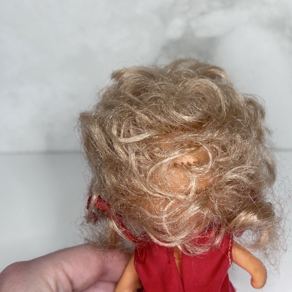 VINTAGE HASADA CUTE GIRL DOLL MADE IN JAPAN Mini Doll 5" With Dress - Picture 5 of 7